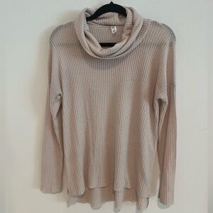 Bp mockneck waffle knit long sleeve